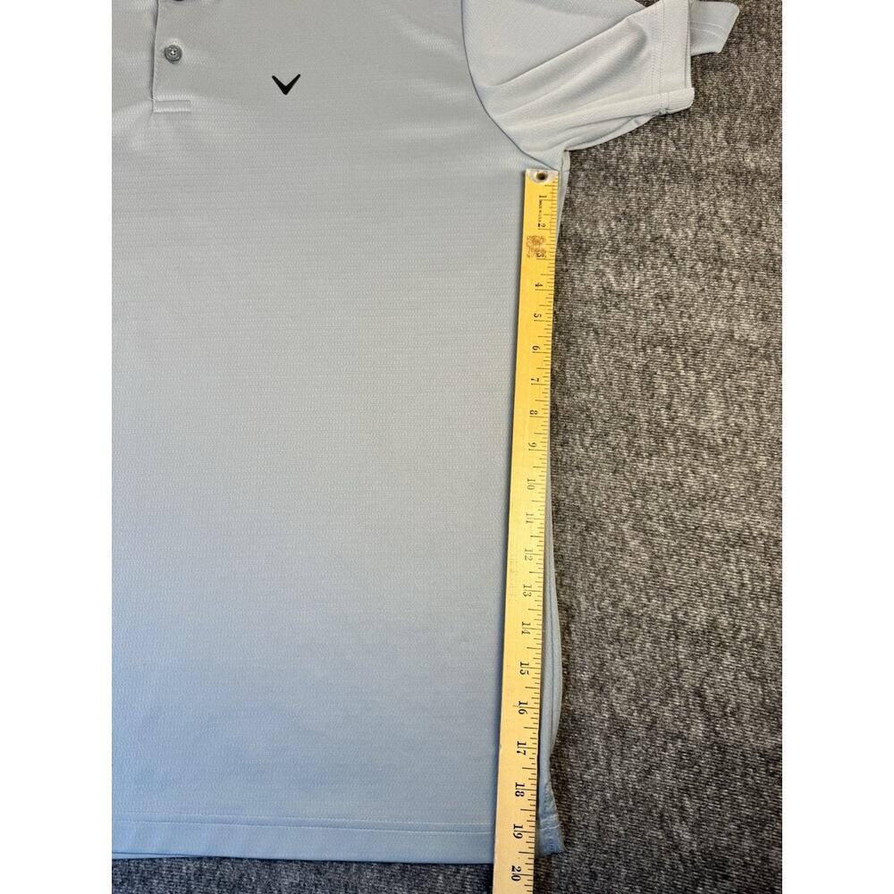 Mens Callaway Gray Opti Dri Henley Collar Golf Polo Shirt XL - Picture 7 of 7